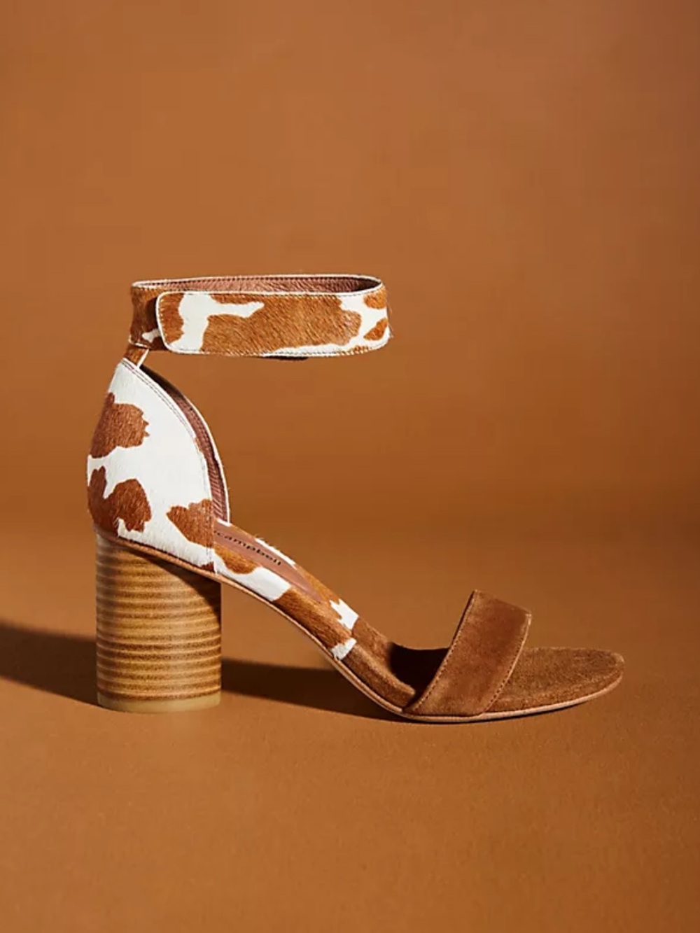 Jeffrey Campbell Womens Suede & Calf Hair Purdy Ankle Strap Heels Sandals Sz 7.5